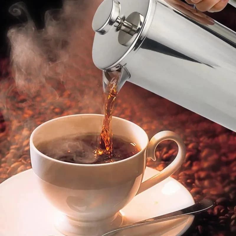 image-French Press Coffee Maker Stainless Steel 1.5L/2L