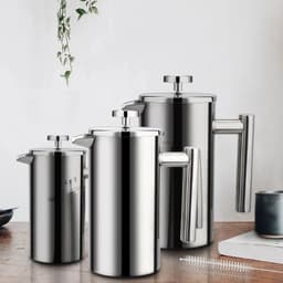 image-French Press Coffee Maker Stainless Steel 1.5L/2L
