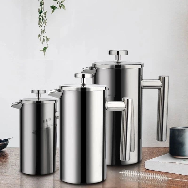 image-French Press Coffee Maker Stainless Steel 1.5L/2L