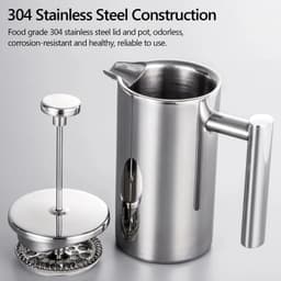 image-French Press Coffee Maker Stainless Steel 1.5L/2L