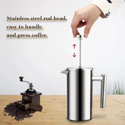 image-French Press Coffee Maker Stainless Steel 1.5L/2L