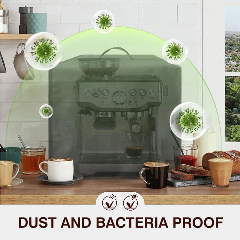 image-Espresso Machine Dust Cover 40cm Polyester Black
