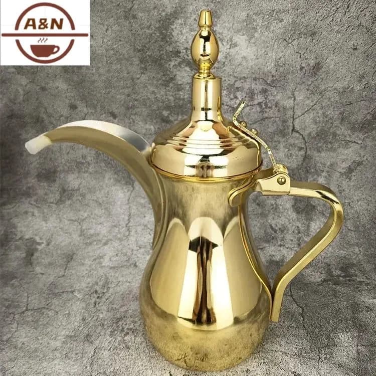 image-Golden Arabic Coffee Pot 500/700ML Stainless Steel