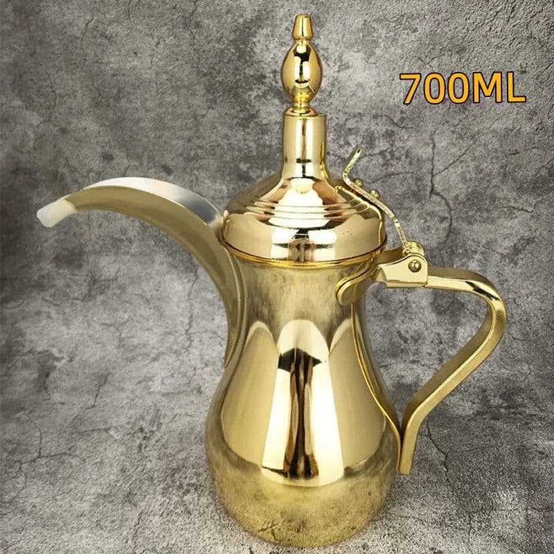 image-Golden Arabic Coffee Pot 500/700ML Stainless Steel