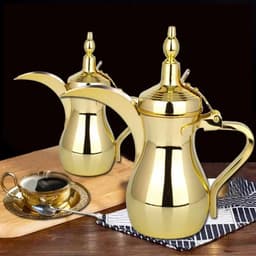 image-Golden Arabic Coffee Pot 500/700ML Stainless Steel