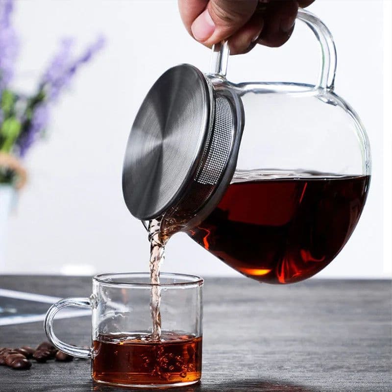 image-Leeseph Glass Coffee Percolator Pot with Lid