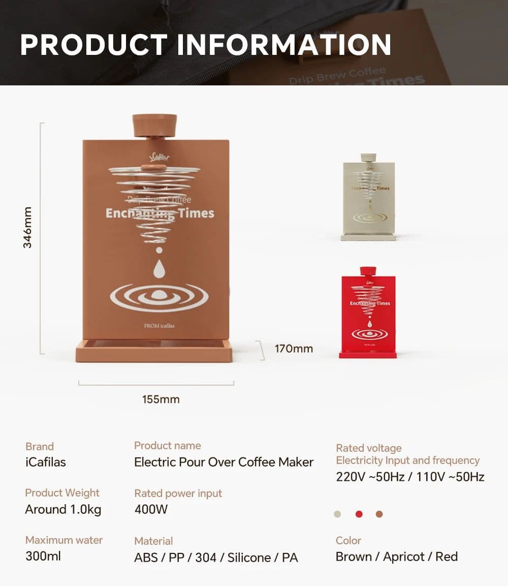image-Foldable Electric Coffee Maker - Portable Travel Brew