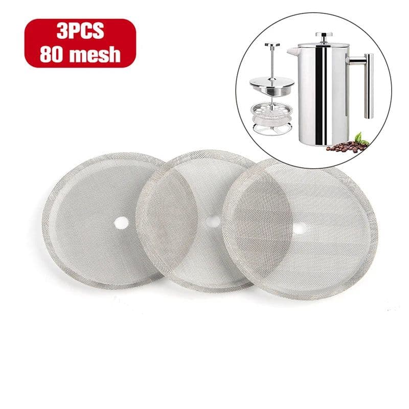 image-3Pcs Stainless Steel French Press Coffee Filter