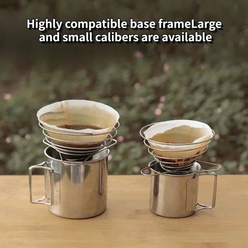image-Spring Loaded Coffee Filter Holder, Stainless Steel