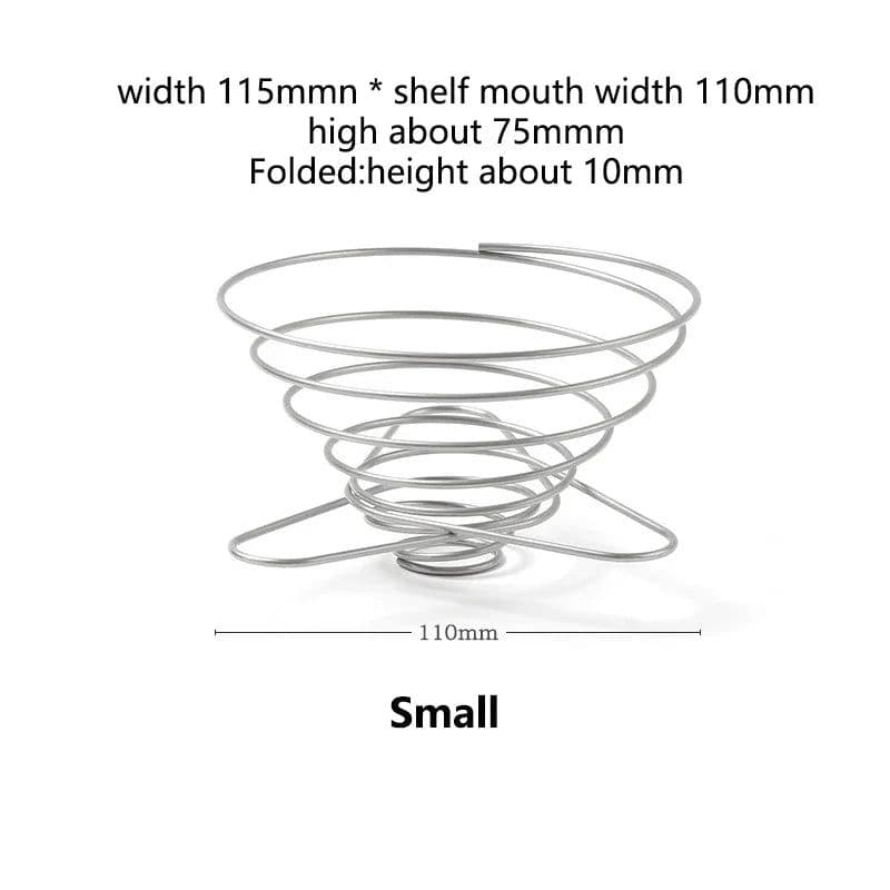 image-Spring Loaded Coffee Filter Holder, Stainless Steel