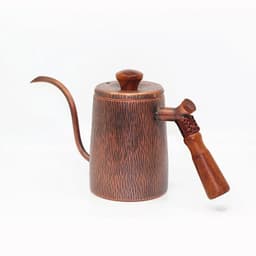 image-Pure Red Copper Turkish Coffee Maker Set with Gooseneck Kettle