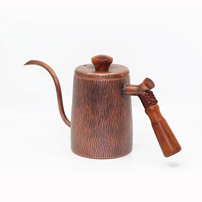 image-Pure Red Copper Turkish Coffee Maker Set with Gooseneck Kettle