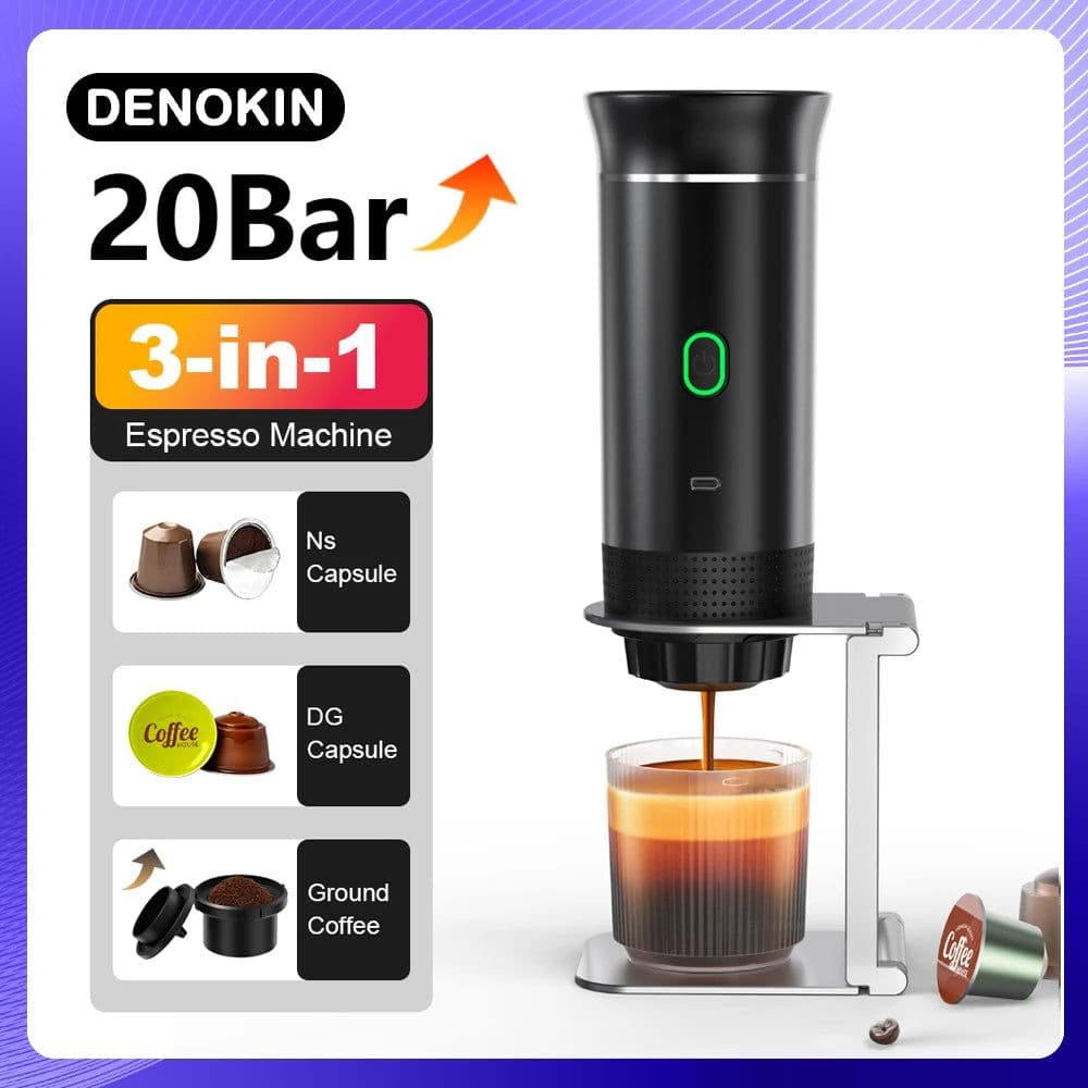 image-Denokin KF-JN-02 Portable Espresso Machine 20 Bar