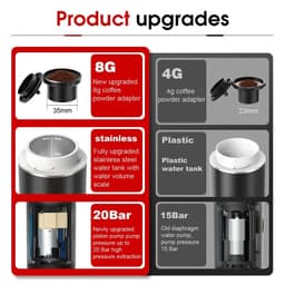 image-Denokin KF-JN-02 Portable Espresso Machine 20 Bar