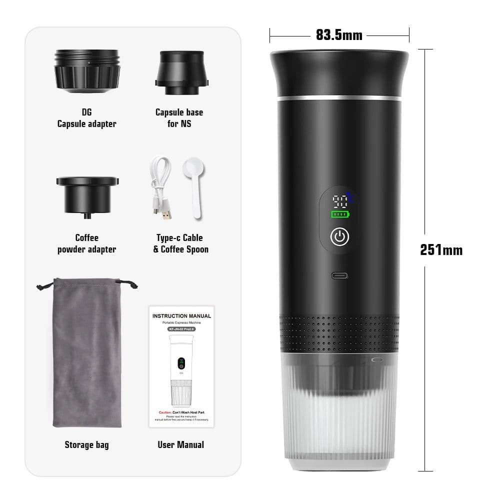 image-Denokin KF-JN-02 Portable Espresso Machine 20 Bar