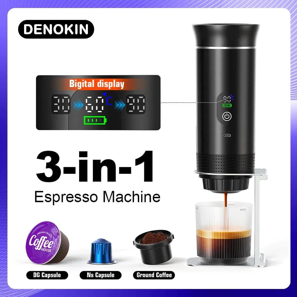 image-DENOKIN KF-JN-02pro2.0 Portable Espresso Machine 20 Bar