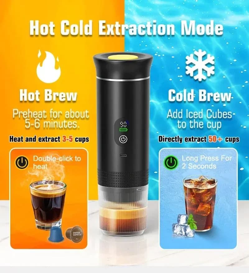 image-DENOKIN KF-JN-02pro2.0 Portable Espresso Machine 20 Bar
