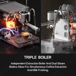 image-CAFOVO E120 Semi-Automatic Espresso Machine 9Bar