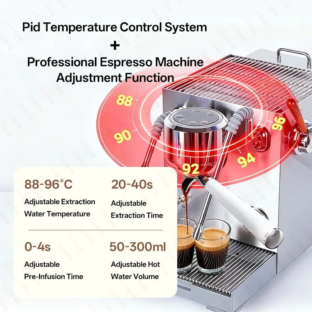 image-CAFOVO E120 Semi-Automatic Espresso Machine 9Bar