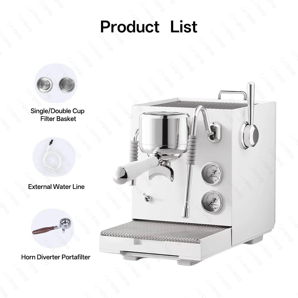 image-CAFOVO E120 Semi-Automatic Espresso Machine 9Bar