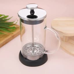 image-French Press Coffee Maker 350ML Glass Stainless Steel
