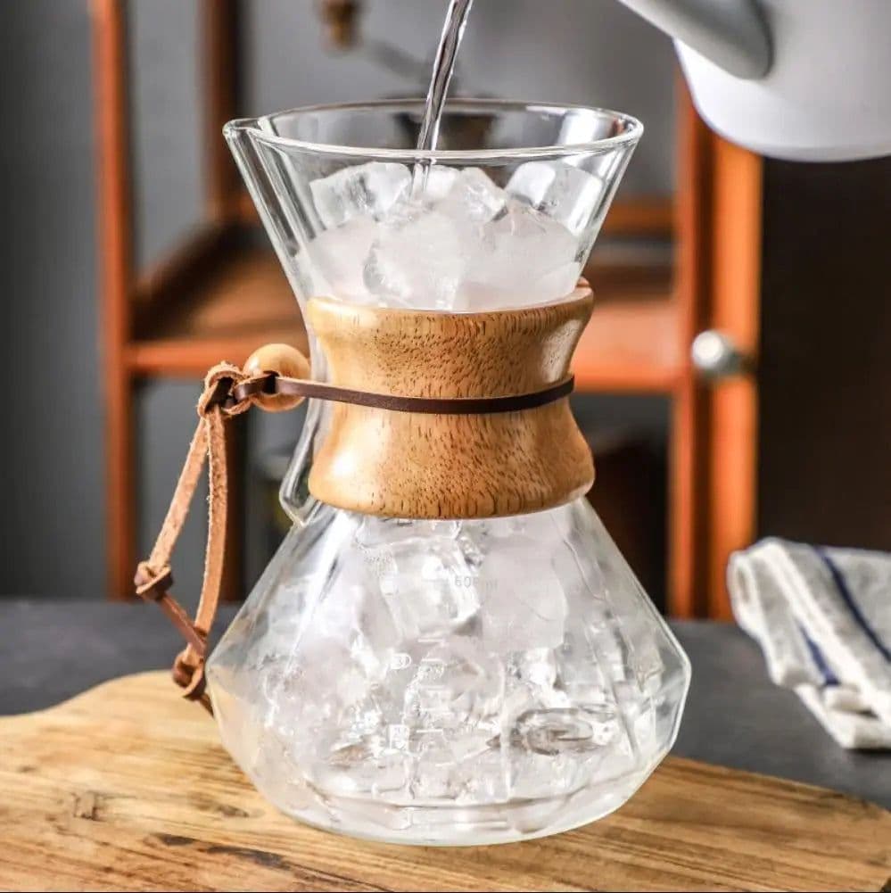 image-Glass Coffee Percolator 400ml with Stainless Steel Filter