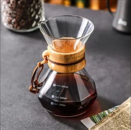 image-Glass Coffee Percolator 400ml with Stainless Steel Filter