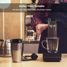 image-Foldable Reusable Stainless Steel Coffee Dripper