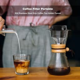 image-Foldable Reusable Stainless Steel Coffee Dripper