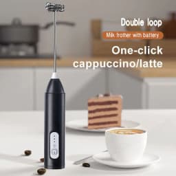 image-Wireless Milk Frother Handheld Blender Type-C Rechargeable