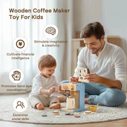 image-Wooden Train Set Toy for Kids