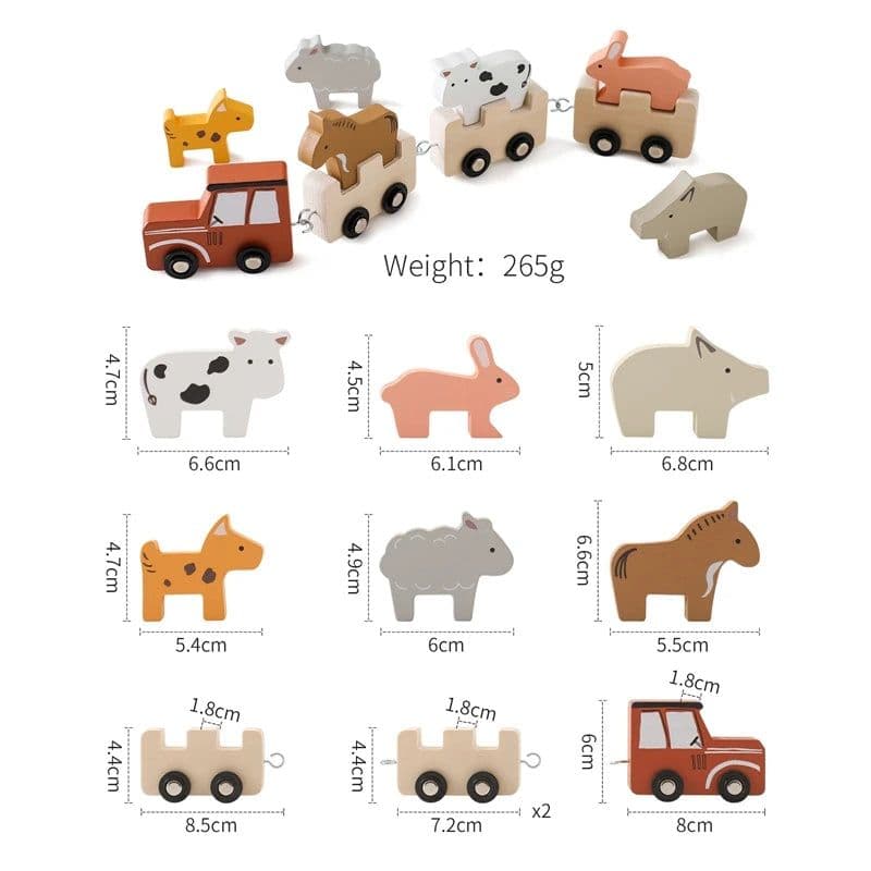 image-Wooden Train Set Toy for Kids