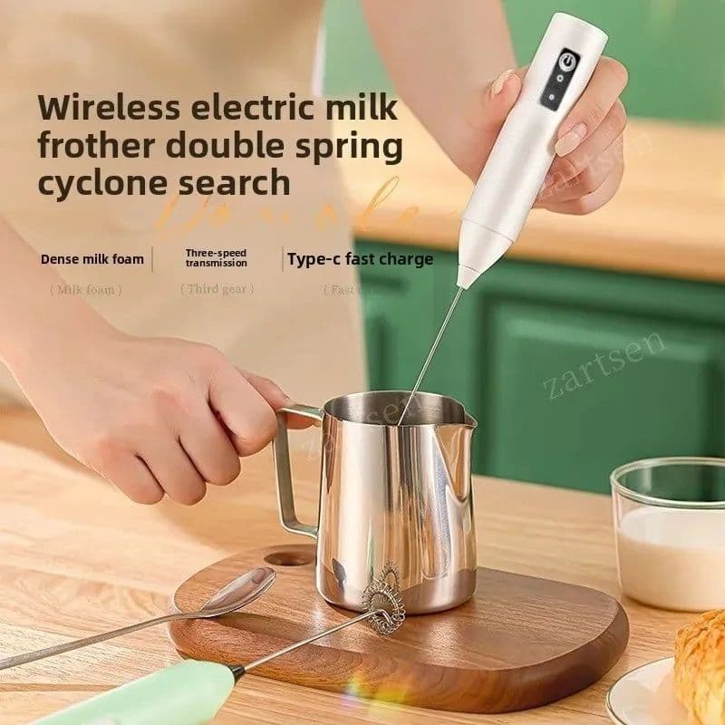 image-Zartsen Wireless Milk Frother Type-C Handheld