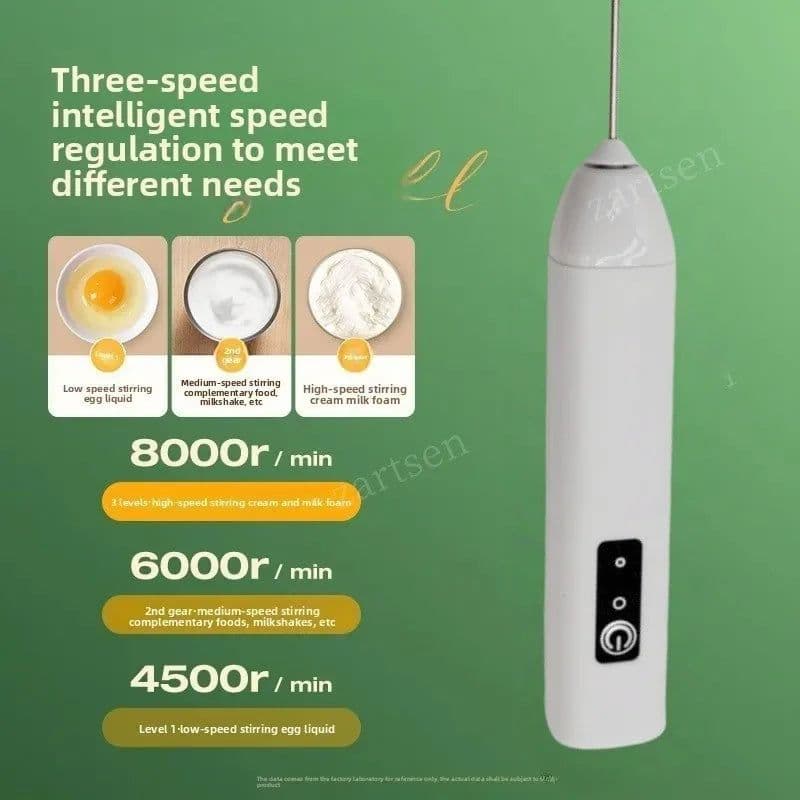 image-Zartsen Wireless Milk Frother Type-C Handheld