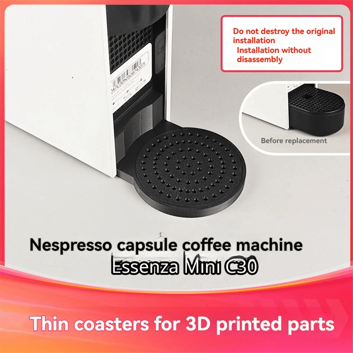 image-Mini Mug Drip Tray for Nespresso Essenza Mini/Plus