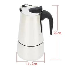 image-Stainless Steel Moka Pot Coffee Maker 9 Cups