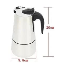 image-Stainless Steel Moka Pot Coffee Maker 9 Cups