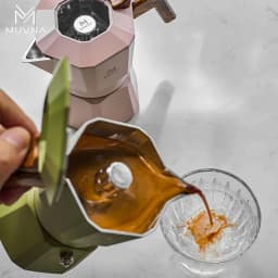 image-MUVNA Espresso Moka Pot 2/4 Cup Stovetop Coffee Maker