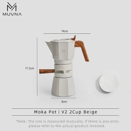 image-MUVNA Espresso Moka Pot 2/4 Cup Stovetop Coffee Maker