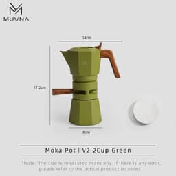 image-MUVNA Espresso Moka Pot 2/4 Cup Stovetop Coffee Maker