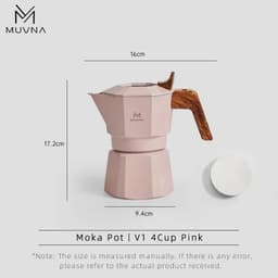 image-MUVNA Espresso Moka Pot 2/4 Cup Stovetop Coffee Maker
