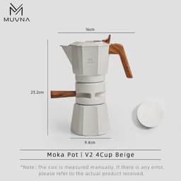 image-MUVNA Espresso Moka Pot 2/4 Cup Stovetop Coffee Maker