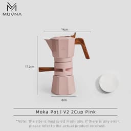 image-MUVNA Espresso Moka Pot 2/4 Cup Stovetop Coffee Maker