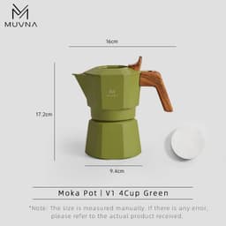 image-MUVNA Espresso Moka Pot 2/4 Cup Stovetop Coffee Maker
