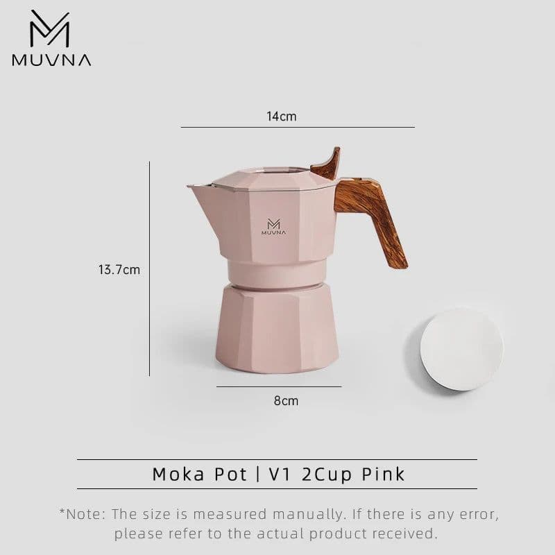 image-MUVNA Espresso Moka Pot 2/4 Cup Stovetop Coffee Maker