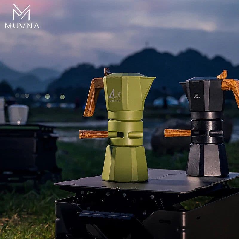image-MUVNA Espresso Moka Pot 2/4 Cup Stovetop Coffee Maker