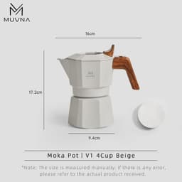 image-MUVNA Espresso Moka Pot 2/4 Cup Stovetop Coffee Maker