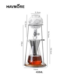 image-600ml Cold Brew Coffee Pot Set Borosilicate Glass