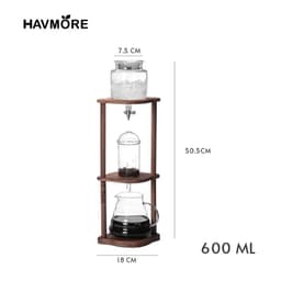 image-600ml Cold Brew Coffee Pot Set Borosilicate Glass