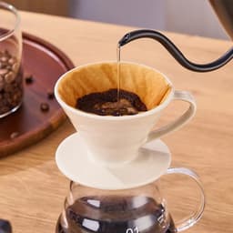 image-Pour Over Coffee Maker Set with Glass Pot & Dripper